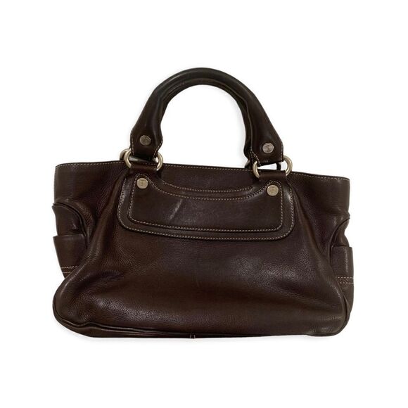 CELINE Boogie Leather Tote Bag, Brown - Picture 2 of 7
